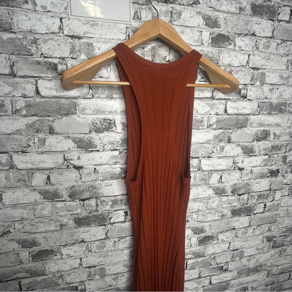 EUC Abercrombie & Fitch Knit Brown BodyCon Sleeveless Dress Size Small - Picture 8 of 12